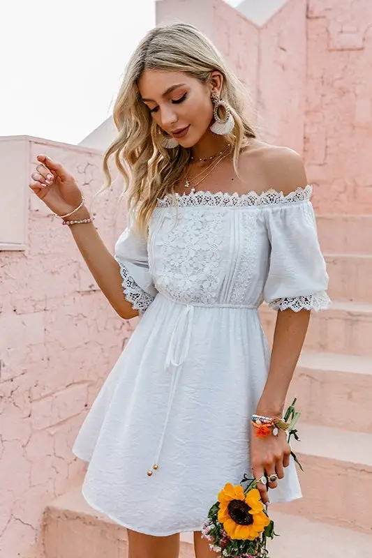 Linen Cotton Dress V-neck Long Belt Button Loose Casual White Black Fairy  Beach | eBay