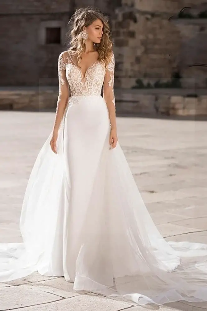 Grey boho sale wedding dress