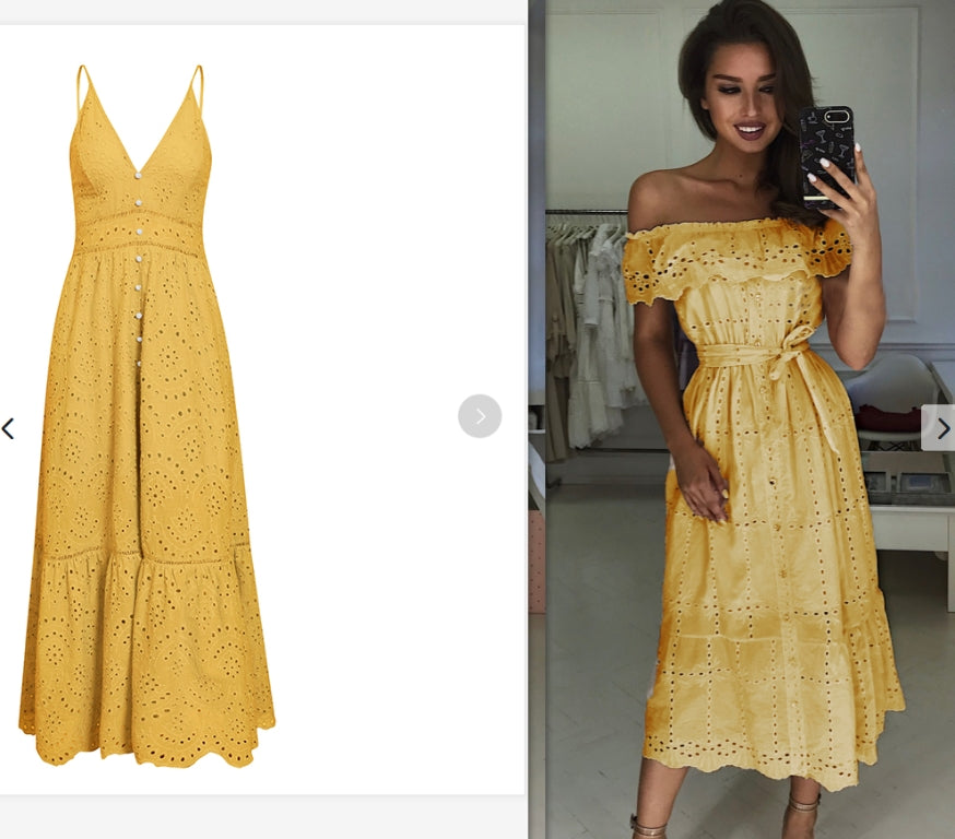 Yellow Country Dresses