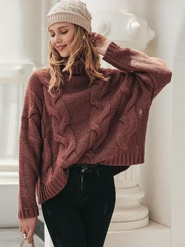 Boho Turtleneck Sweater